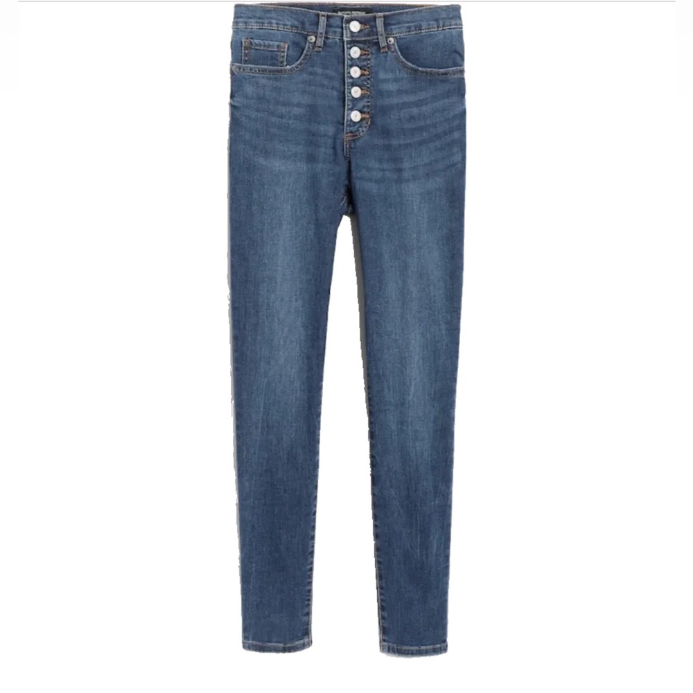 🌺 2/$20 Banana Republic medium wash petite skinny jeans 28p 6p high rise button